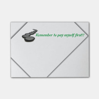 Erinnerung, zum sich 1. zu zahlen! post-it klebezettel