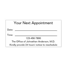 Erinnerung zur Ernennung von Geschäftsärzten Permastempel