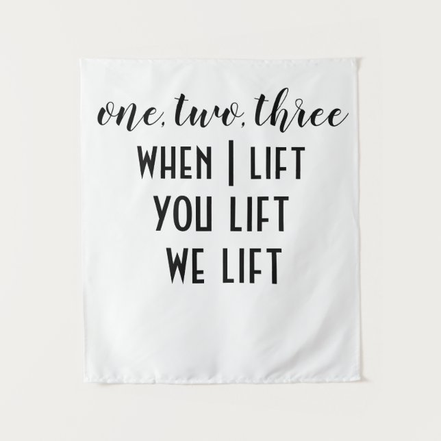 Erinnerung zur Unterstützung von Aufzügen Wandteppich (Vorderseite)