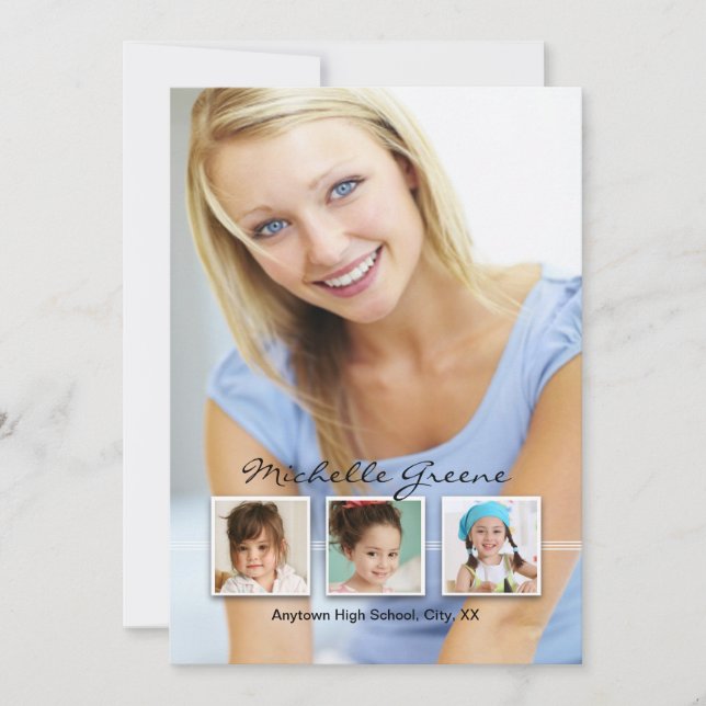 Erinnerungen 4 Foto Abschluss Ankündigung (Vorderseite)