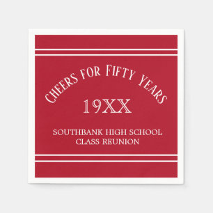 Erinnerungen! 50. Klasse Wiedersehen-Party Serviette