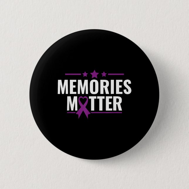 Erinnerungen - Alzheimer-Bewusstsein Demenz Button (Vorderseite)