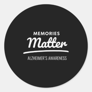 Erinnerungen Alzheimer-Bewusstsein Runder Aufkleber