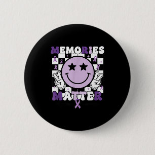 Erinnerungen alzheimer bewusstsein violettes Band  Button