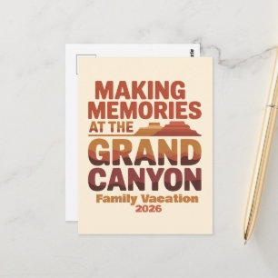 Erinnerungen am Grand Canyon schaffen Postkarte