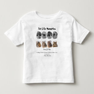 Erinnerungen an das Haustierleben 8 Foto-Collage T Kleinkind T-shirt