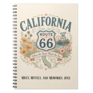 Erinnerungen an die California Route 66 Road Trip Notizblock