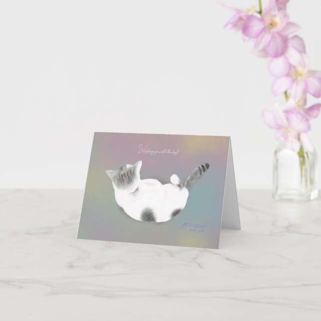 "Erinnerungen an die Liebe" geklappte Grußkarte Karte (Orchidee)