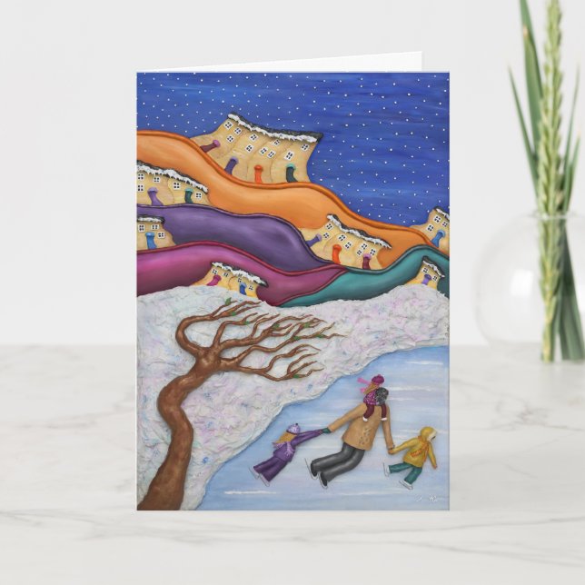 Erinnerungen auf Eis Feiertagskarte (Vorderseite)