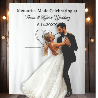 Erinnerungen auf Hochzeitskulisse Foto-Requisite Wandteppich