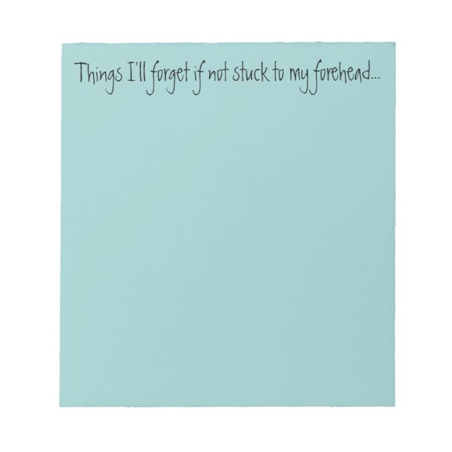 Erinnerungen auf Notepad Notizblock (Vorderseite)
