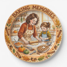 "Erinnerungen backen" Thanksgiving Backpapier-Tell