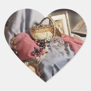 Erinnerungen - Besondere Alte Dinge Herz-Aufkleber