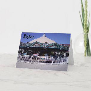 ERINNERUNGEN "CAROUSEL" SISTER AUF IHREM BIRTHTAG KARTE