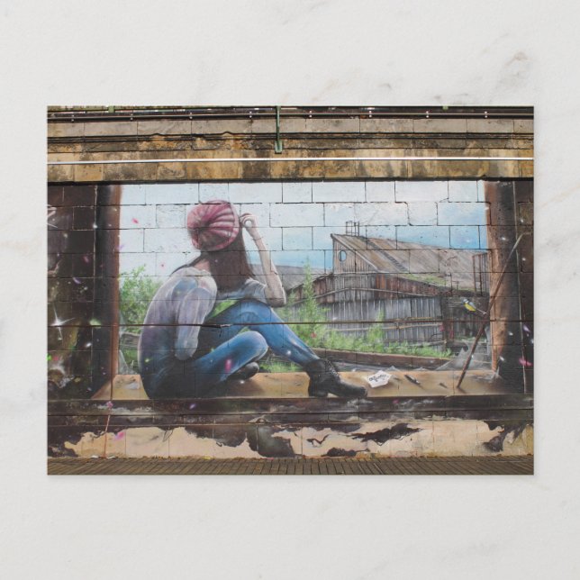 Erinnerungen der Kindheit Graffiti Postkarte (Vorderseite)