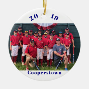Erinnerungen des kooperierenden NY Baseball-Foto-T Keramik Ornament
