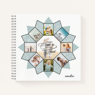 Erinnerungen Foto-Collage Meer Glas ID1016 Notizbuch