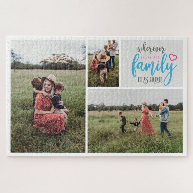 Erinnerungen FotoCollage Custom Keepake Puzzle (Horizontal)
