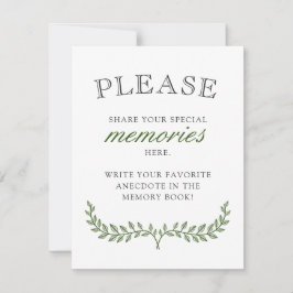 Erinnerungen für das Beileid "Grüne Kleider" Dankeskarte