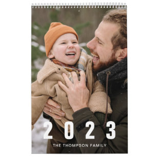Erinnerungen für einfache Fotos mit weißer Familie Kalender