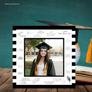 Erinnerungen für Schwarze Signaturen Abschluss Poster