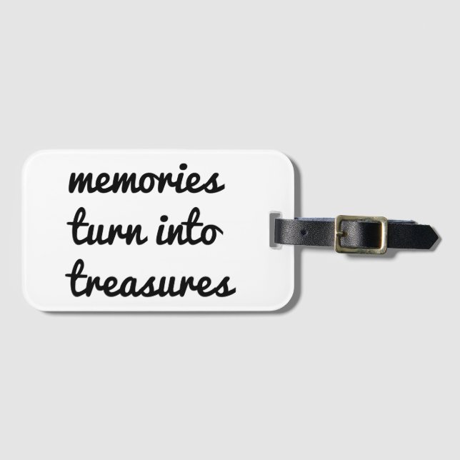 Erinnerungen Gepäckmarke Gepäckanhänger (Vorderseite (Horizontal))