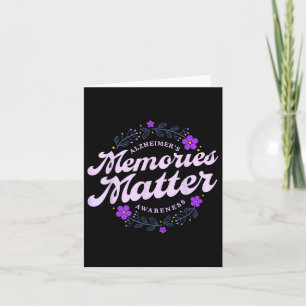 Erinnerungen Heimers Awareness Montag Lila Blume Karte