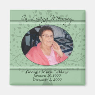 Erinnerungen Ihrer Gedenkkarte Magnet