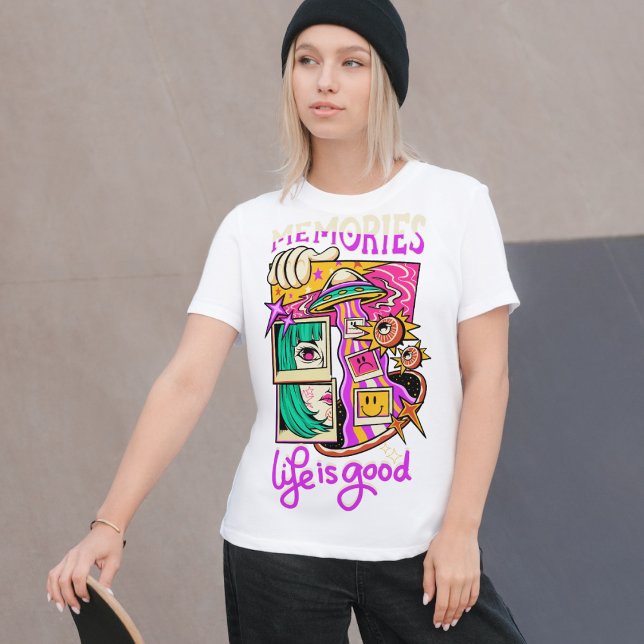 Erinnerungen Life is Good Streetwear T-Shirt (Von Creator hochgeladen)