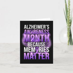 Erinnerungen lila Band Alzheimer-Bewusstseinsmonat Karte