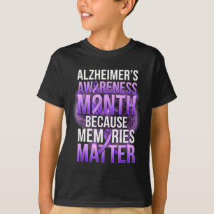 Erinnerungen lila Band Alzheimer-Monatsbewusstsein T-Shirt