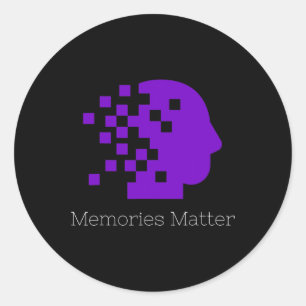 Erinnerungen Matter Alzheimer Runder Aufkleber