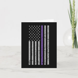 Erinnerungen Matter Alzheimer USA Flag Lila Strip Karte