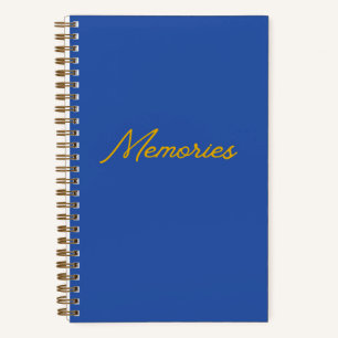 "Erinnerungen" Memory Journal in Blue & Gold Notizbuch