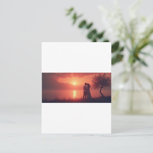 Erinnerungen mit Angehörigen Postkarte (Stehend Vorderseite)