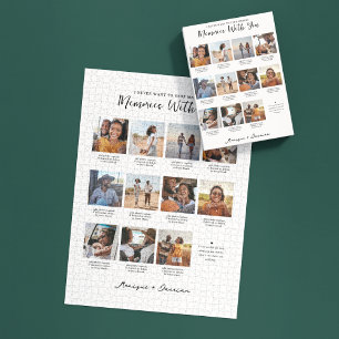 Erinnerungen mit dir 11 Foto-Collage-Andenken Puzzle