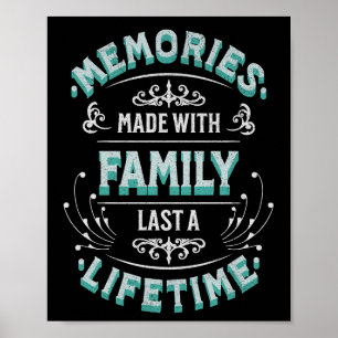 Erinnerungen mit Familie dauern ihr Leben Poster
