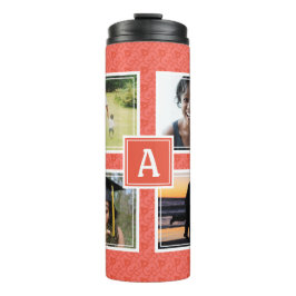 Erinnerungen MONOGRAM Foto Template Coral Thermosbecher