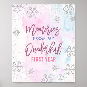 Erinnerungen ONEderful YearSnowflake Glitzer Magen Poster