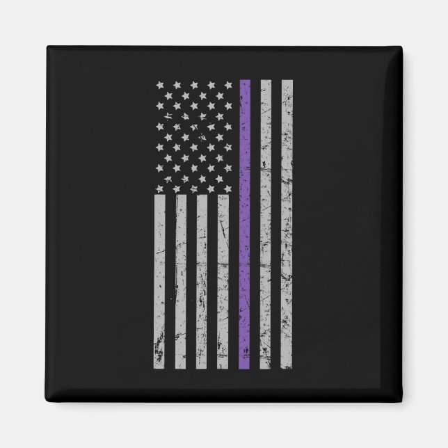 Erinnerungen Problem Heimerheimer US-Flagge Lila S Magnet (Vorne)