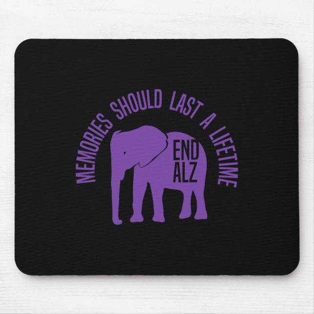 Erinnerungen Problem Lila Elefanten und Text Heime Mousepad (Vorne)