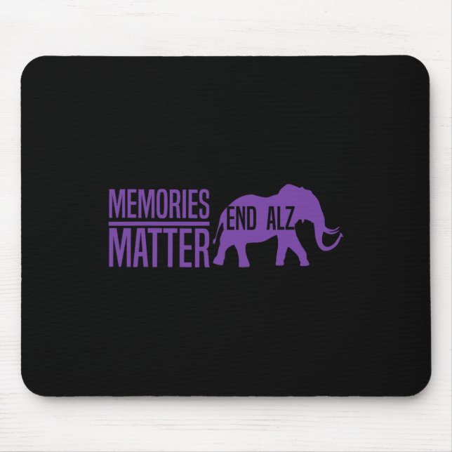 Erinnerungen Problem Lila Elefanten und Text Heime Mousepad (Vorne)