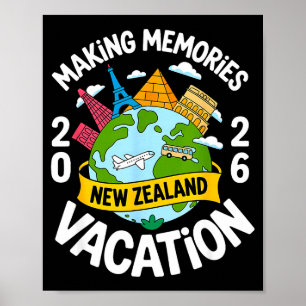 Erinnerungen schaffen Neuseeland Urlaub 2026 Reise Poster