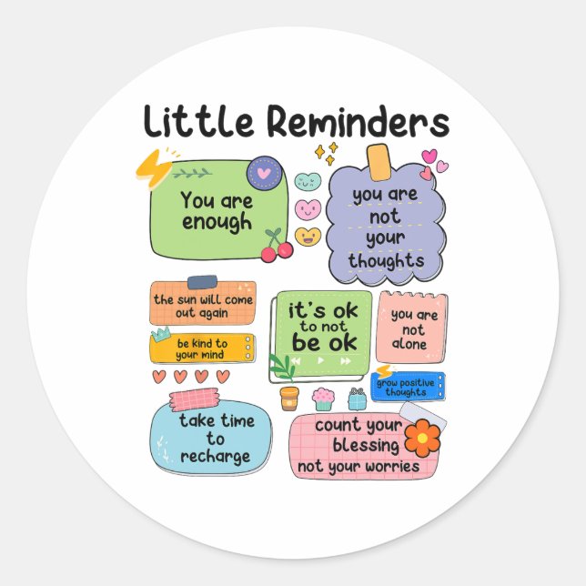 Erinnerungen Sie sind genug Bewusstsein für psychi Runder Aufkleber (Vorderseite)