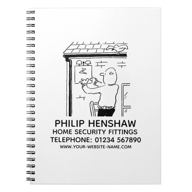 Erinnerungen und Zuhause-Sicherheitseinstellungen Notizblock (Vorderseite)