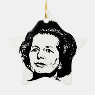 Erinnerungen von Margaret Thatcher Keramikornament