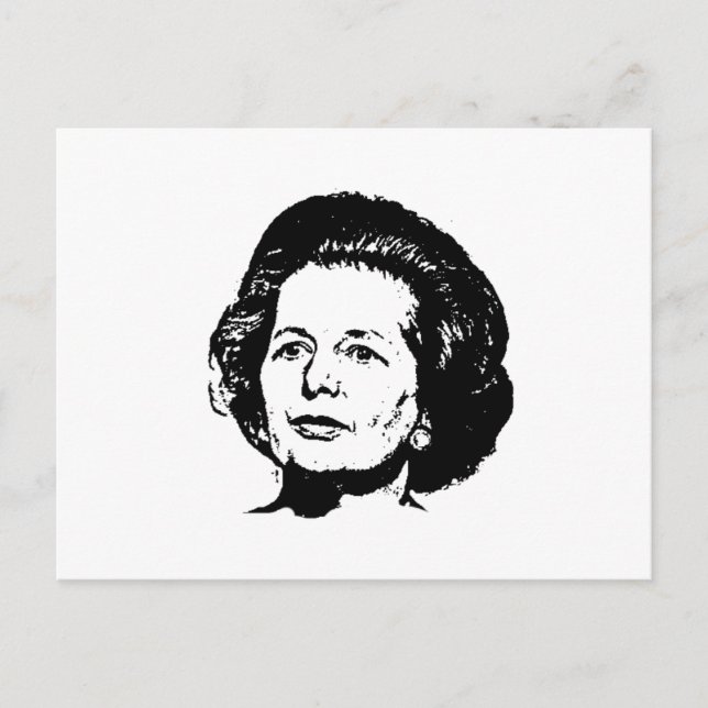 Erinnerungen von Margaret Thatcher Postkarte (Vorderseite)