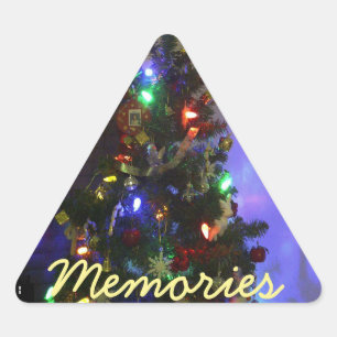 Erinnerungen Weihnachtsbaumsticker von RoseWrits Dreieckiger Aufkleber