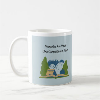 Erinnerungen werden jeweils auf einem Campingplatz Kaffeetasse