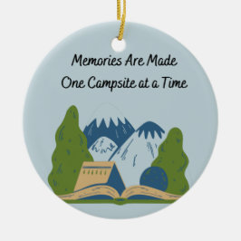 Erinnerungen werden jeweils auf einem Campingplatz Keramik Ornament